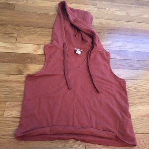 Burnt orange crop top muscle tee